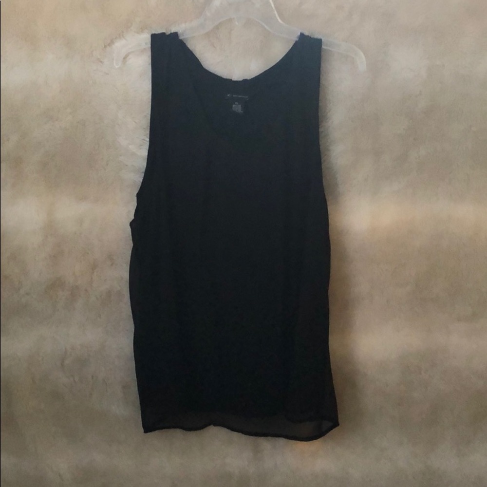 Black tank top blouse